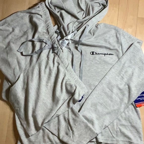 Champion Tops - NWT Champion Grey Two Piece Set Shorts & Hoodie